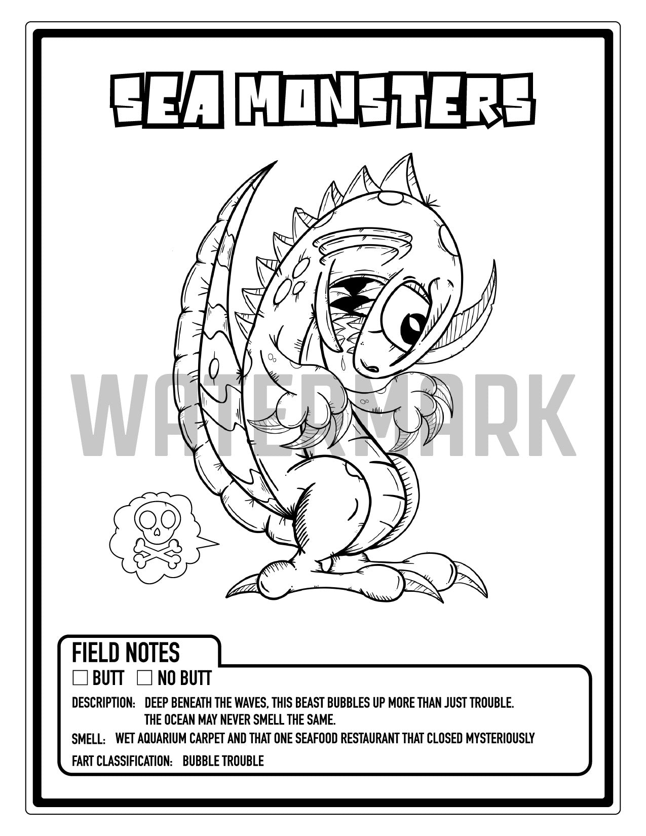 Almost All Butts Fart Coloring Book