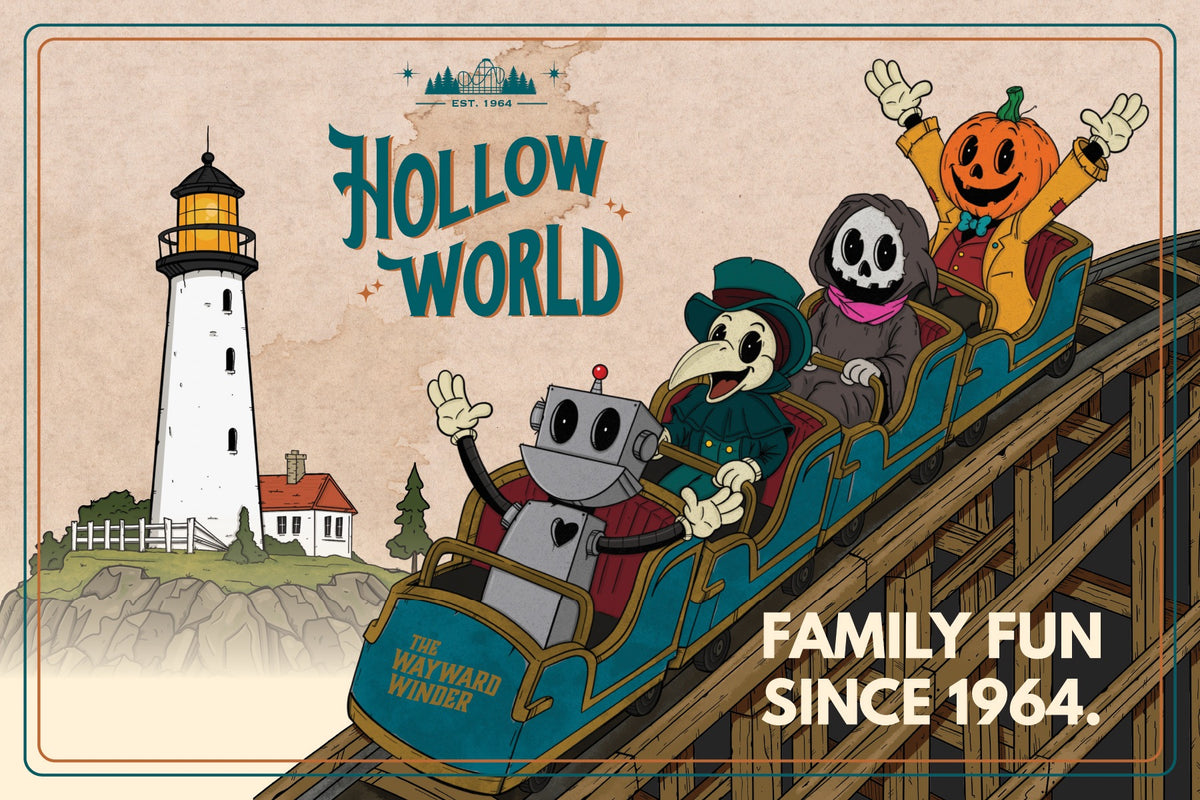 Hollow World 4x6 postcard