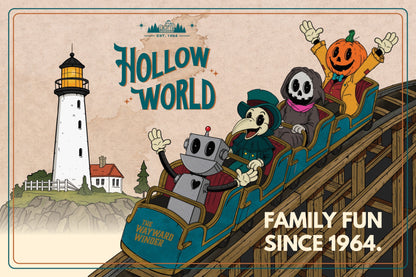 Hollow World 4x6 postcard