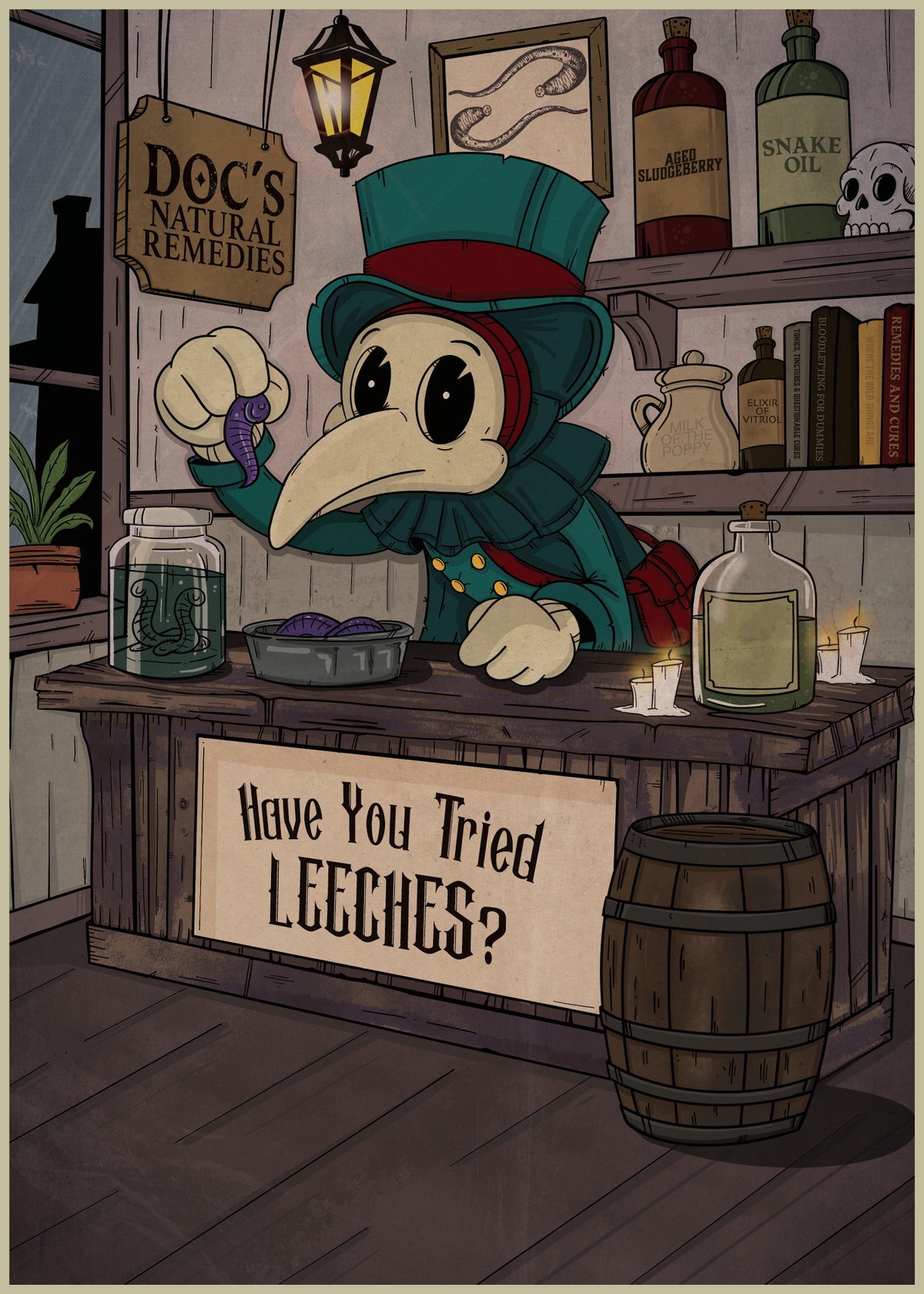 Doc: Have You Tried Leeches? | 5×7 Art Print