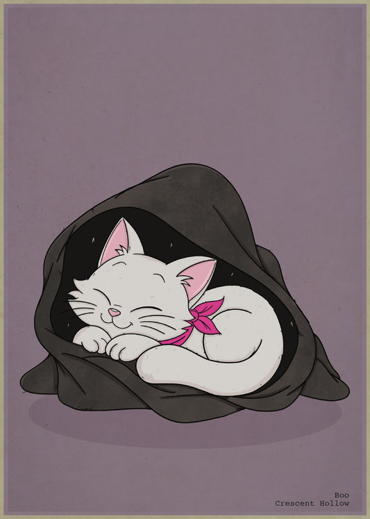 Boo, one of the Cats of Crescent Hollow, art by Randall Smith